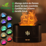 Diffuseur d'arome et humidificateur à ultrasons LED avec effet flamme